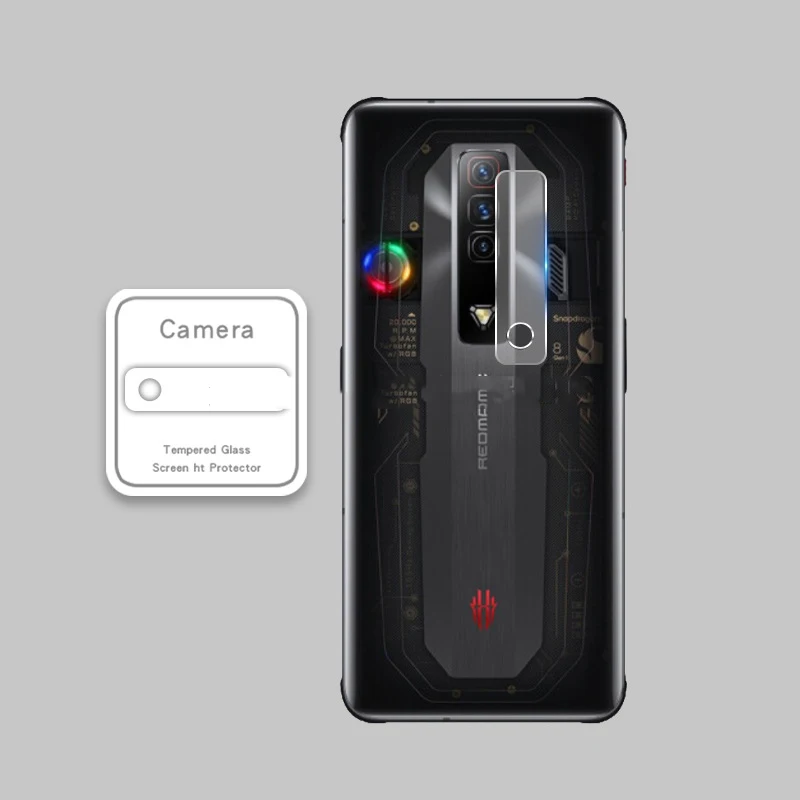 3D объектив камеры для ZTE Axon 40 ультра Закаленное стекло Защитная крышка Nubia RedMagic Red