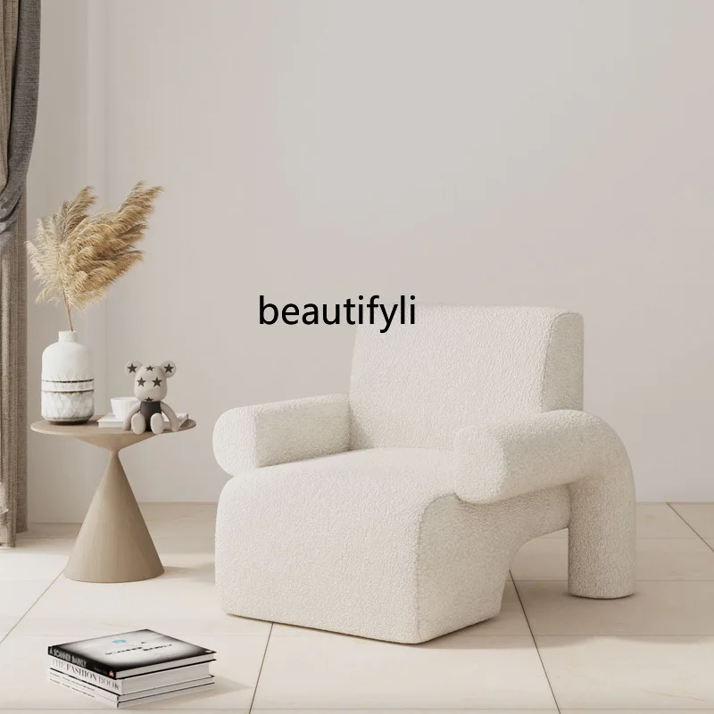 

yj Single Sofa Light Luxury Nordic Modern Minimalist Living Room Bedroom Balcony Designer Leisure Couch