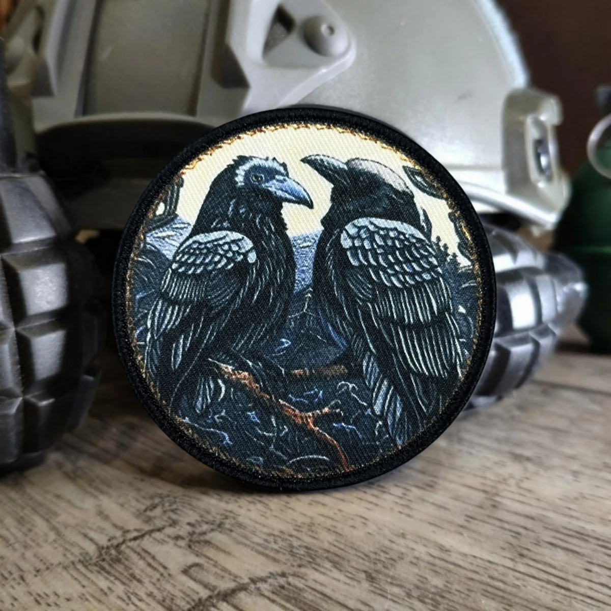 Hugin and Munin — нашивка на значок Одина равенс мораль тактическая военная повязка