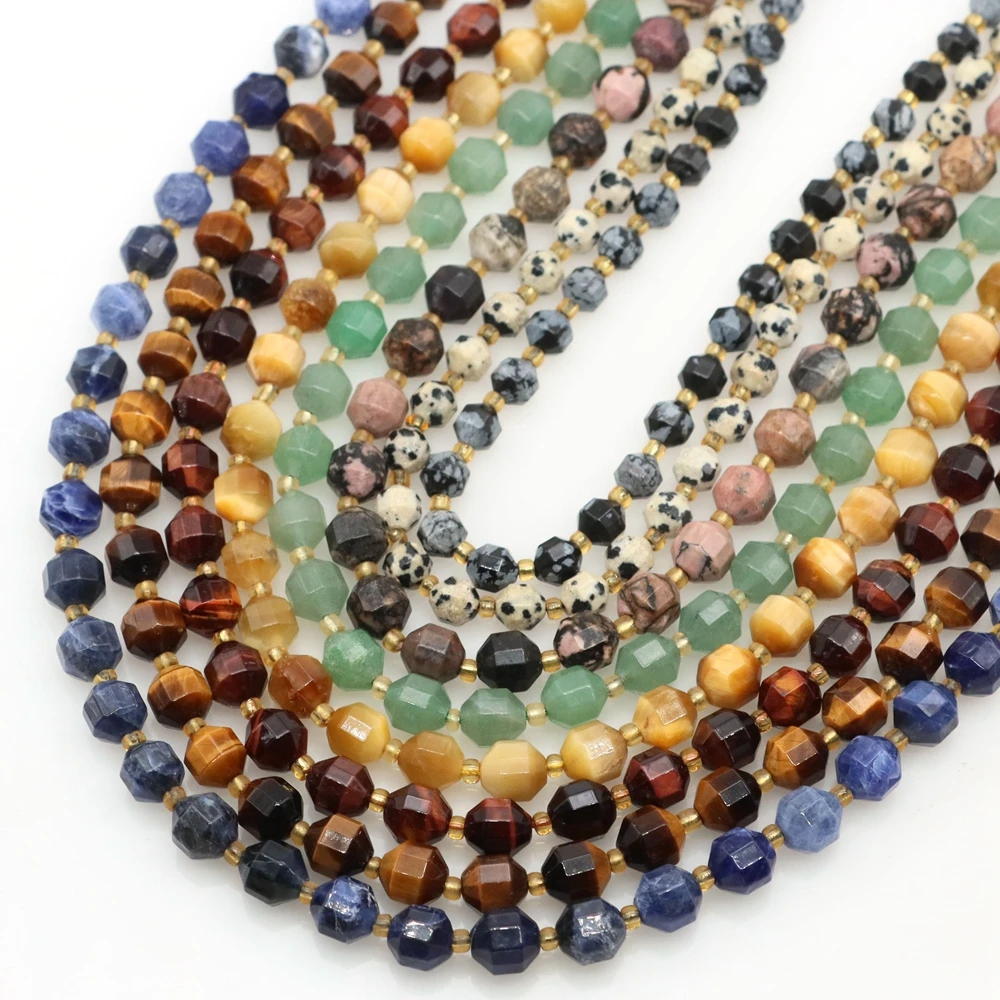 Бусины из натурального граненого камня