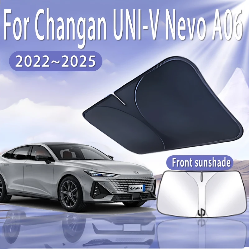 Фото Солнцезащитный козырек для Changan UNI-V Nevo A06 2022~2025 2023 2024, передний, на лобовое стекло, теплоизоляционный, летний, автоаксессуар №1