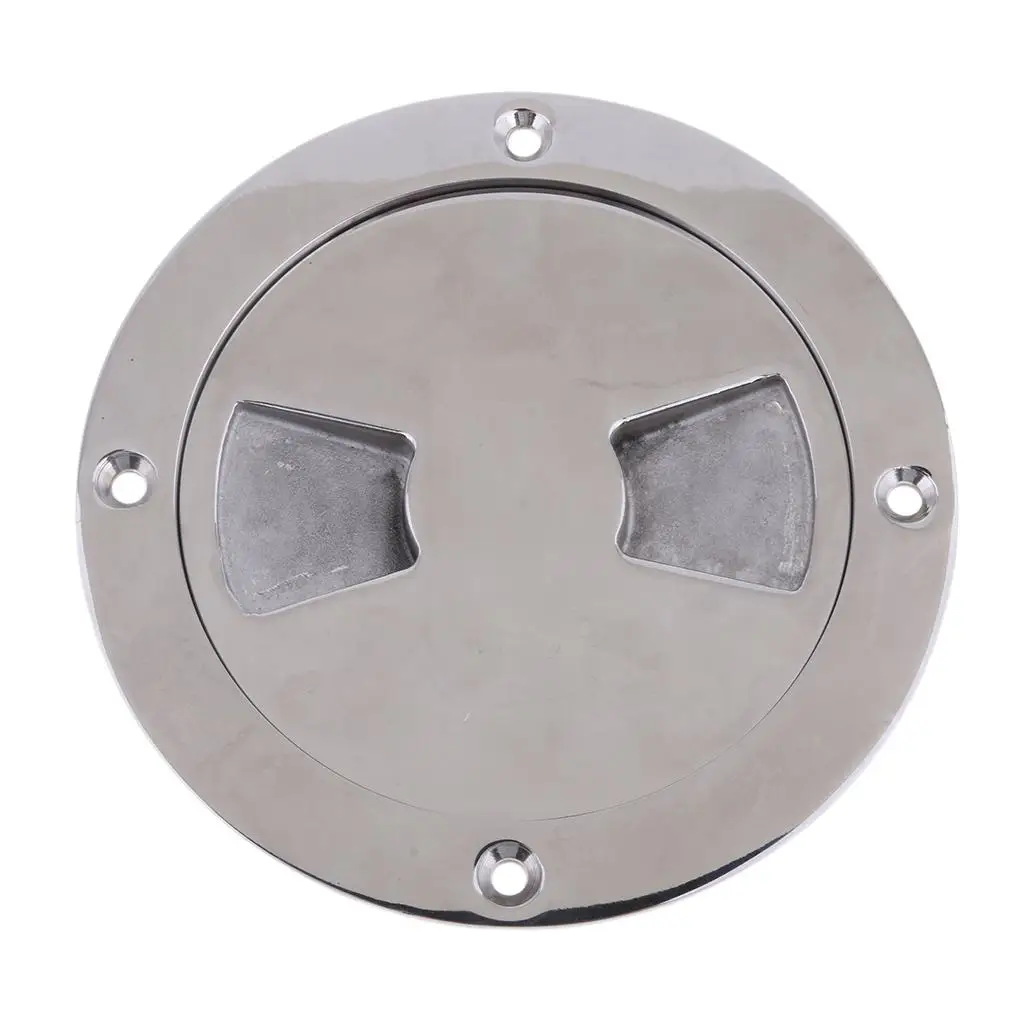 

4'' Stainless Steel 304 Boat Deck Plate Marine Inspection Hatch Detachable Cover Hand Tighten