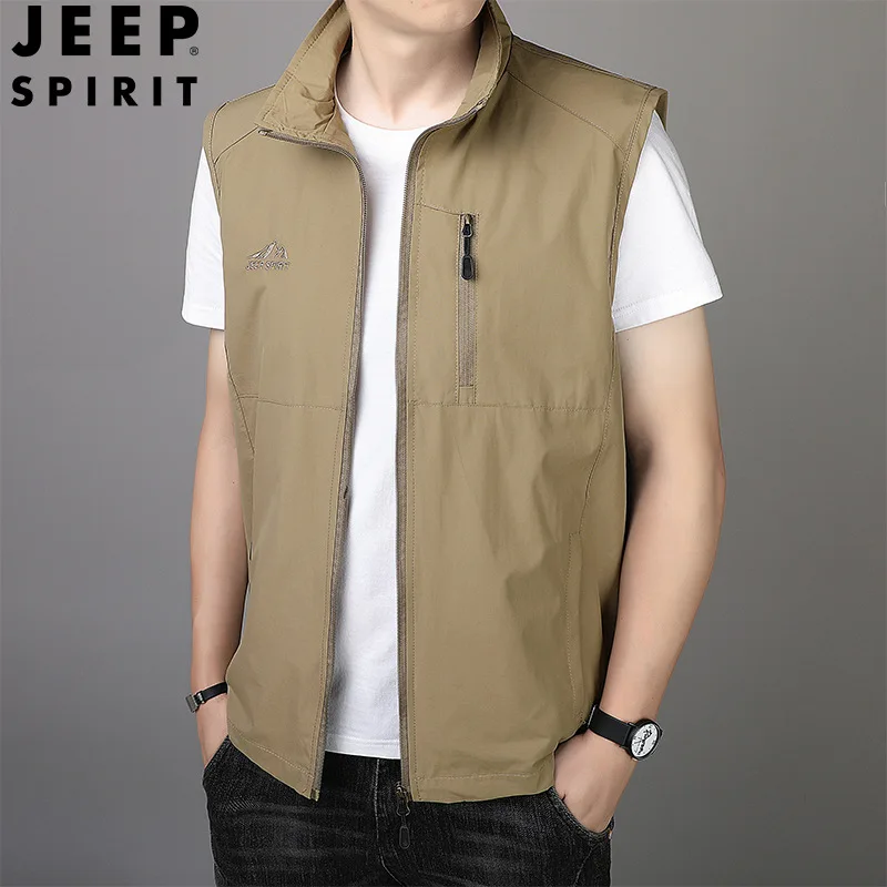 Мужской спортивный жилет JEEP SPIRIT повседневный легкий Свободный без рукавов