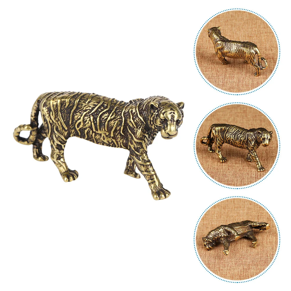 

1pc Vivid Delicate Funny Tiger Sculpture Paperweight Decor for Office Desktop Home