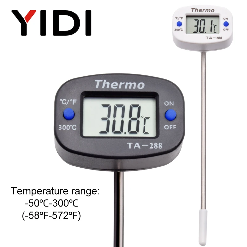 Фото Цифровой термометр YIDI TA288 с ЖК-дисплеем для продуктов, мяса, барбекю, мгновенного измерения температуры, для кухни, духовки, воды, молока, масла №3