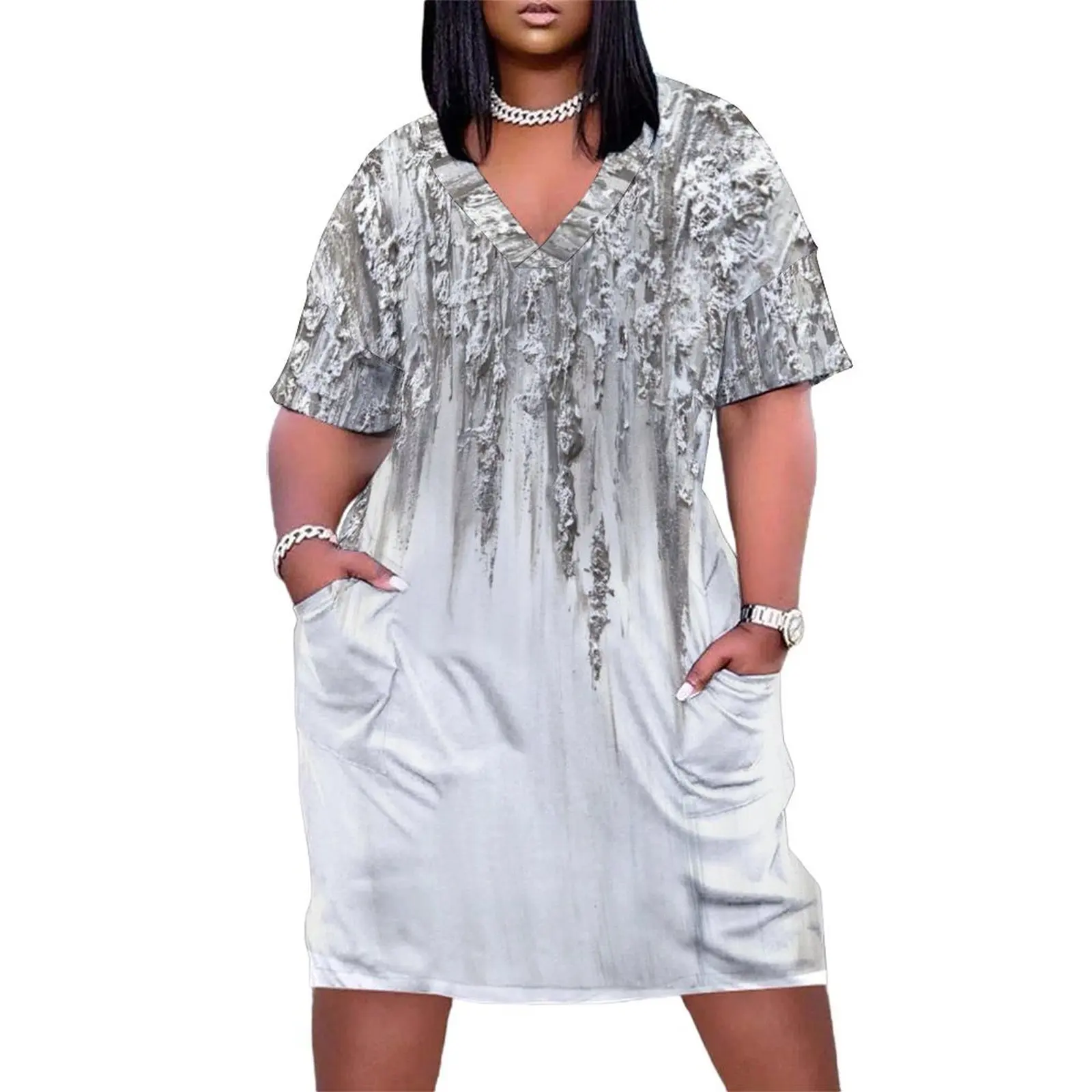 Свободное карманное платье Silver Drops of Jupiter роскошные вечерние платья 20220. Женское