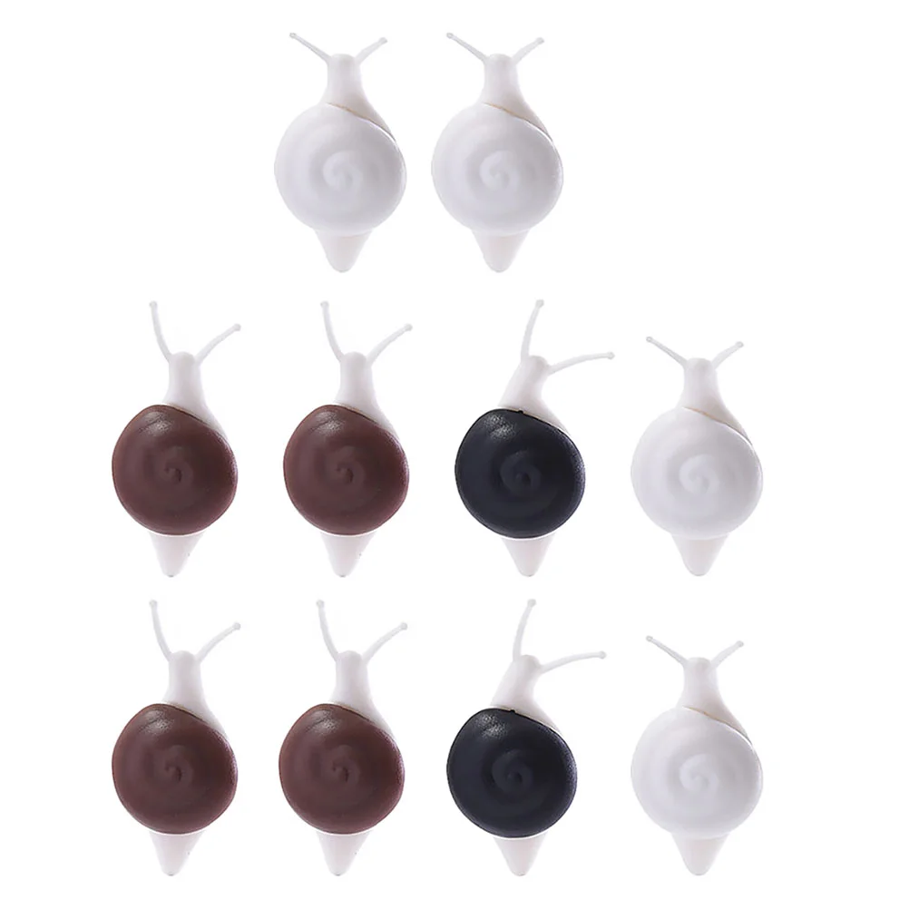 

10pcs Exquisite Snail Design Delicate Fridge Decor Fridge Magnets Fridge Sticker for Indoor
