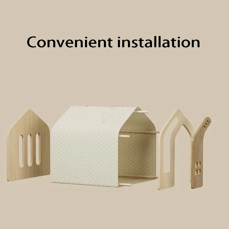 Деревянный кошачий домик MOFESIPI с крышей для собак использования в помещении и на