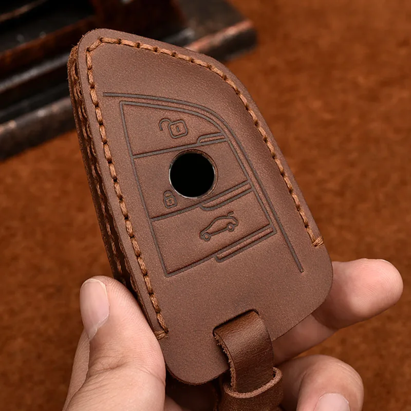 

Leather Car Key Case Cover for BMW M1 M2 M6 M3 M4 M5 M8 X3M X5M X1 X4 X5 X6 IX3 Z4 I4 2 Series 4 5 8 6 GT 320i 440i F10 F11 F15