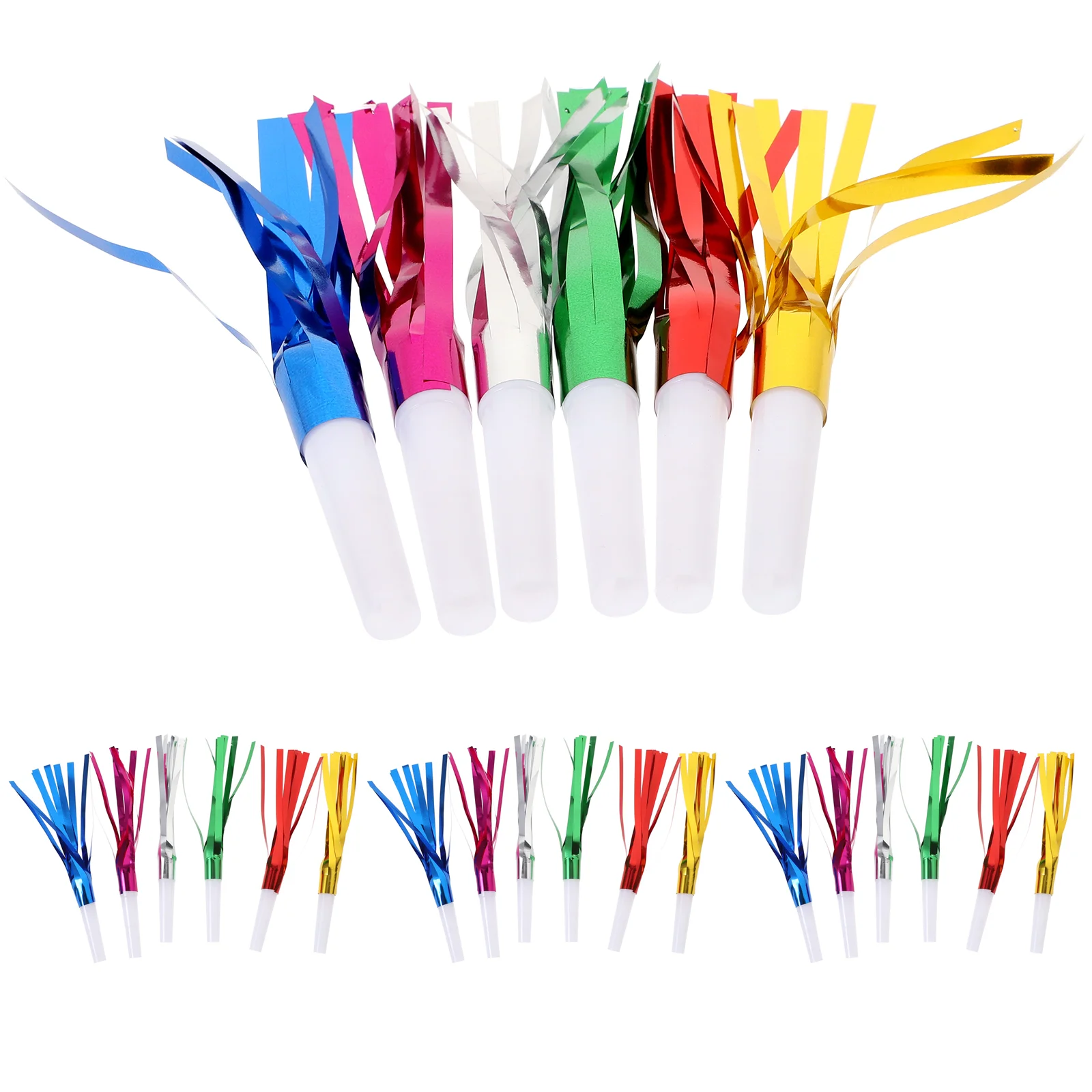 

24 PCS Noise Makers New Years Eve Bulk Toy New Years Noise Makers Popcorn Gifts Tassel Party Whistles