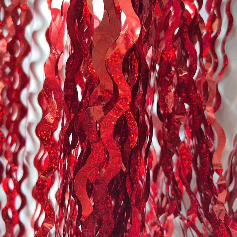 Лазерная занавеска с бахромой 1 м * 2