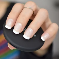 nude natural white french fake nails tips acrylic uv false nails press on diy manicure salon stickers artificial nail tip