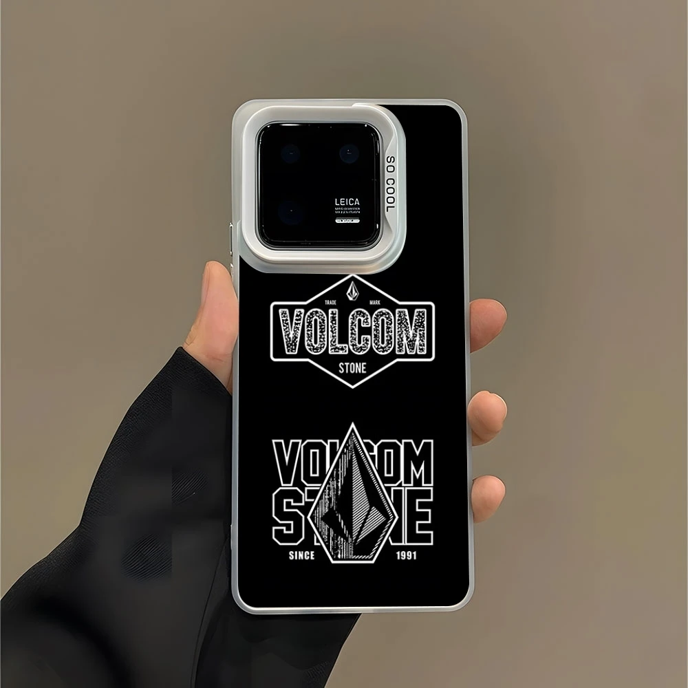 C-Cultural-Y-Youth-V-volcomS Phone Case Colored Silver Trendy For Samsung S 22 23 24 Note 20 Ultra Plus PRO FE Cover