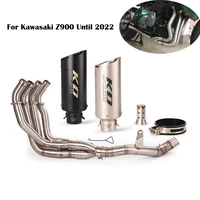 for kawasaki z900 se until 2022 exhaust pipe motorcycle front header link tube stainless steel muffler vent tip slip on end can