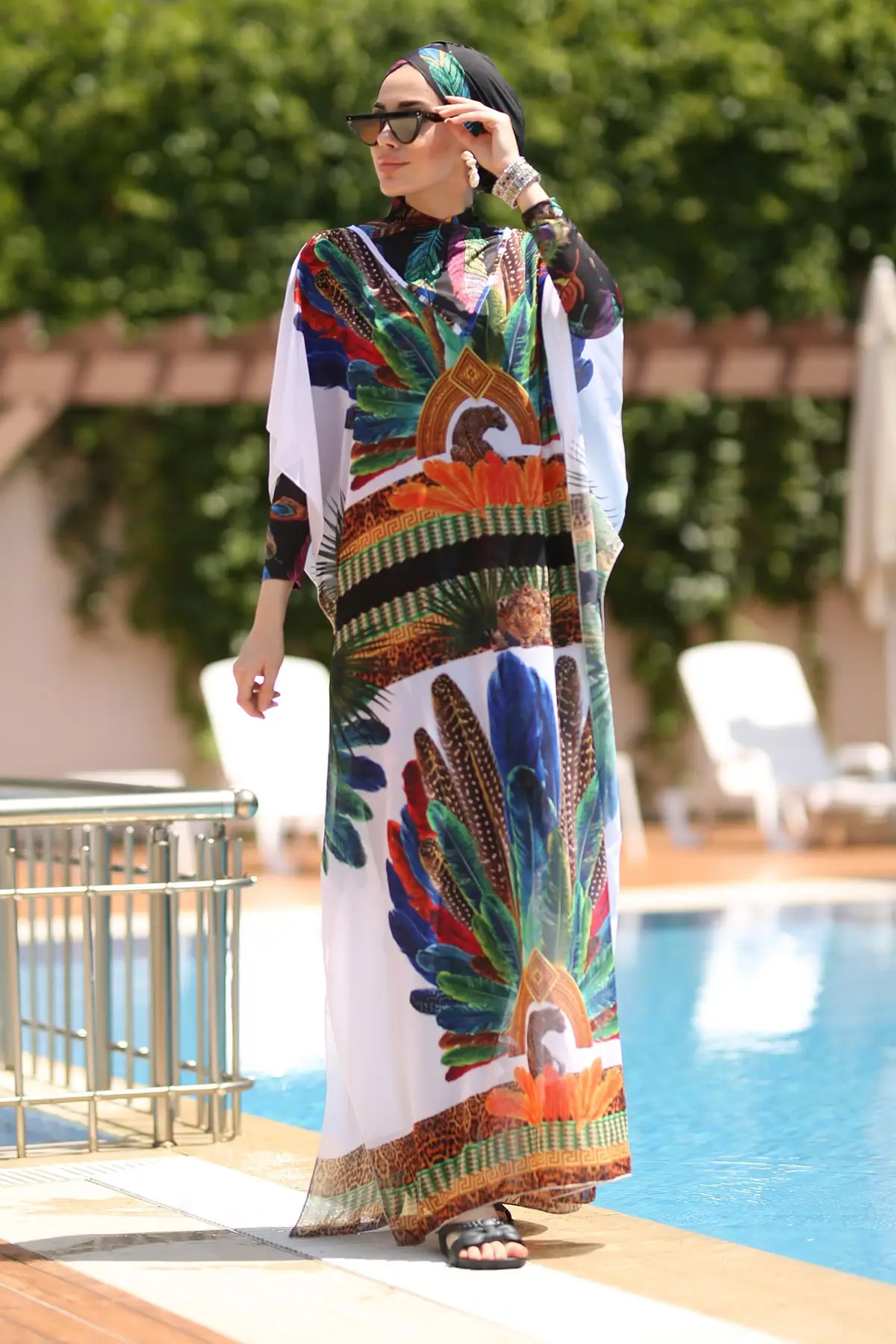 Экзотический Леопардовый парео с узором One-Caftan |