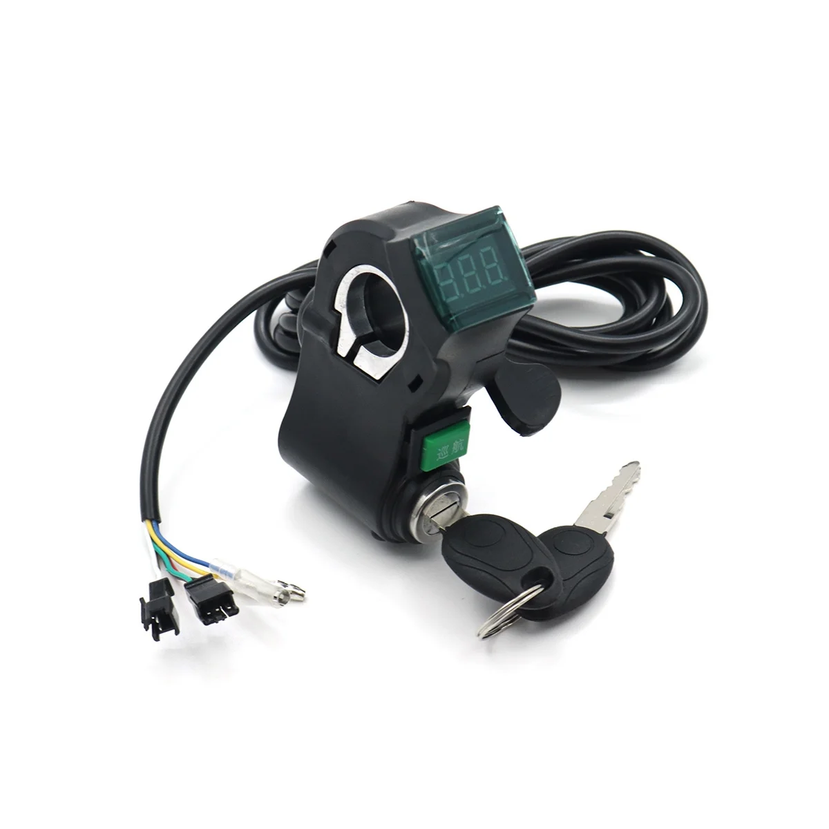 

E-Bike Ignition Lock Key Thumb Throttle Voltmeter Digital Voltage Display Starter for KUGOO M4 XiaoMi M365 Universal