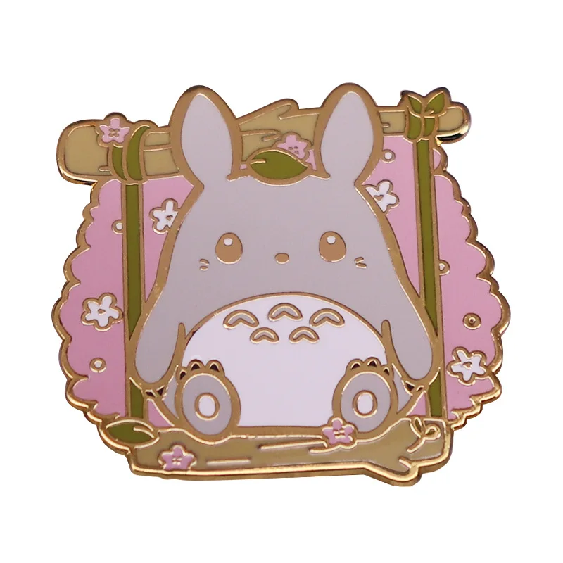 

Kawaii Totoros Hard Enamel Pins Cute Cartoon Animal Brooch Accessories Miyazaki Hayaos Anime Movie Fans Jewelry Gift