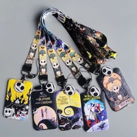 the nightmare before christmas lanyard for key id credit card cover pass mobile phone charm neck straps badge holder accessories