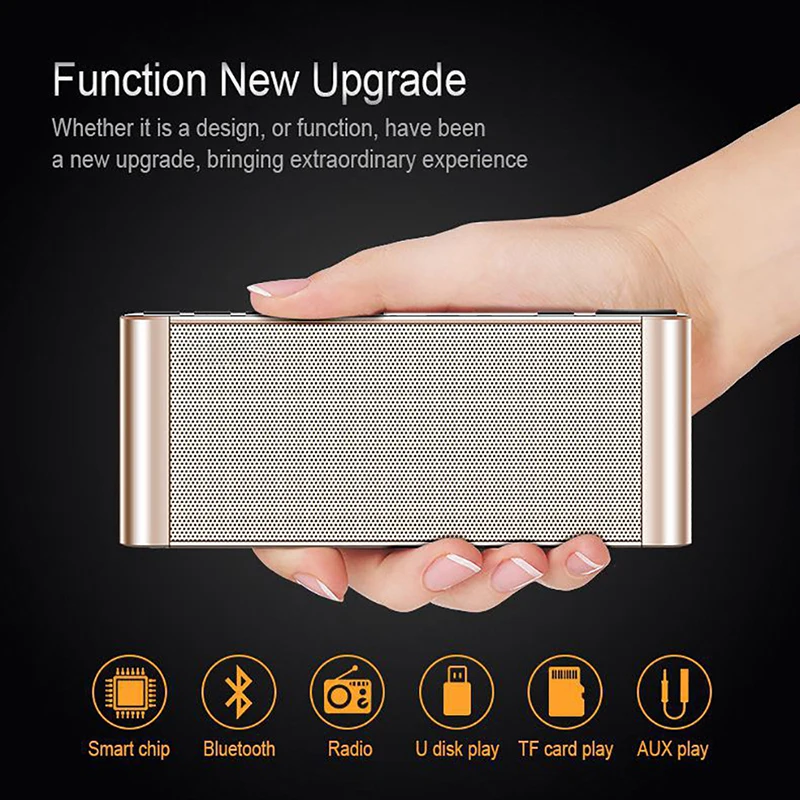 

Bluetooth Speaker Portable Wireless Audio Speakers Sound Dual Speaker With Mic LED Display Screen TF Card U Disk AUX FM Radio