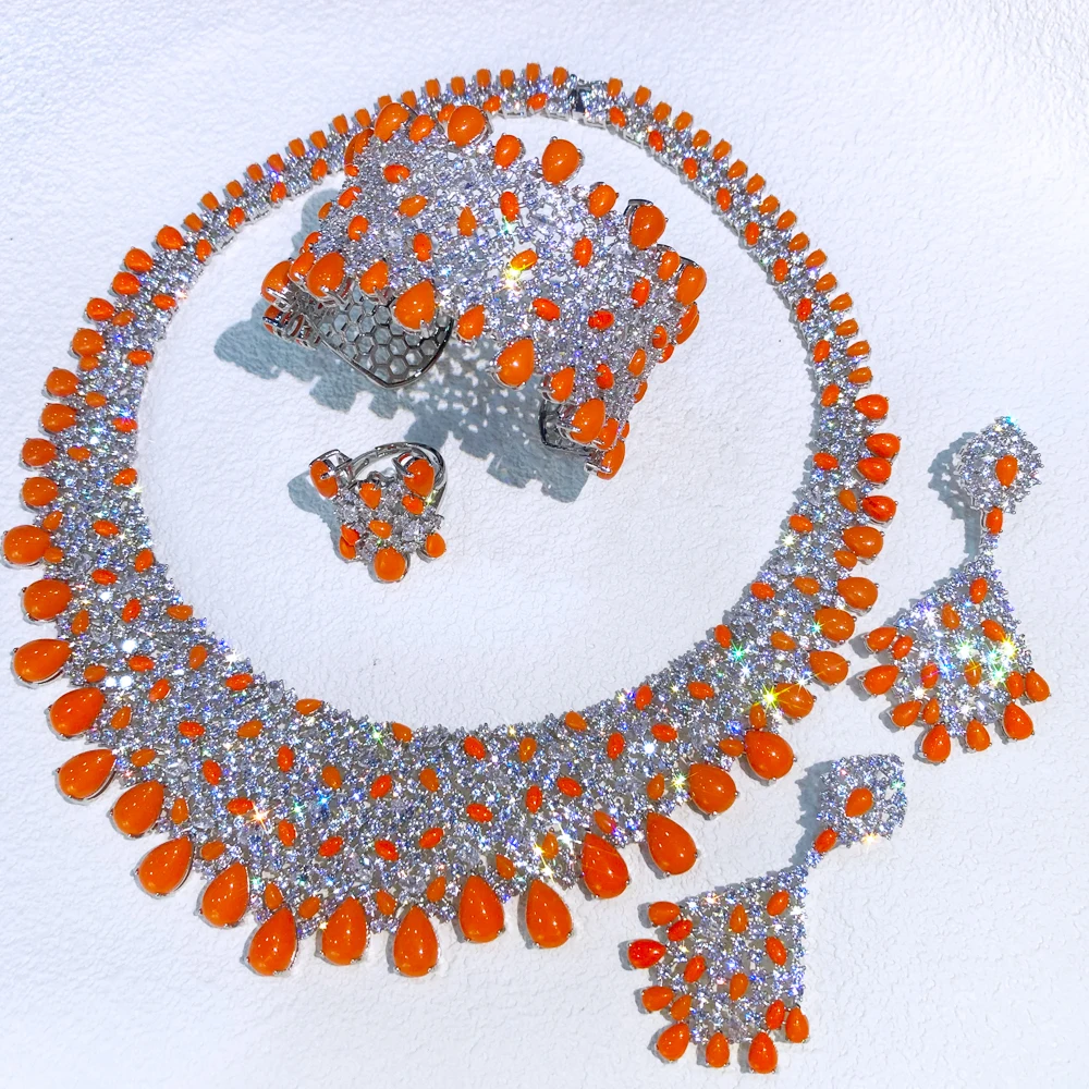 Missvikki роскошное бирюзовое ожерелье женское кольцо для свадебной вечеринки