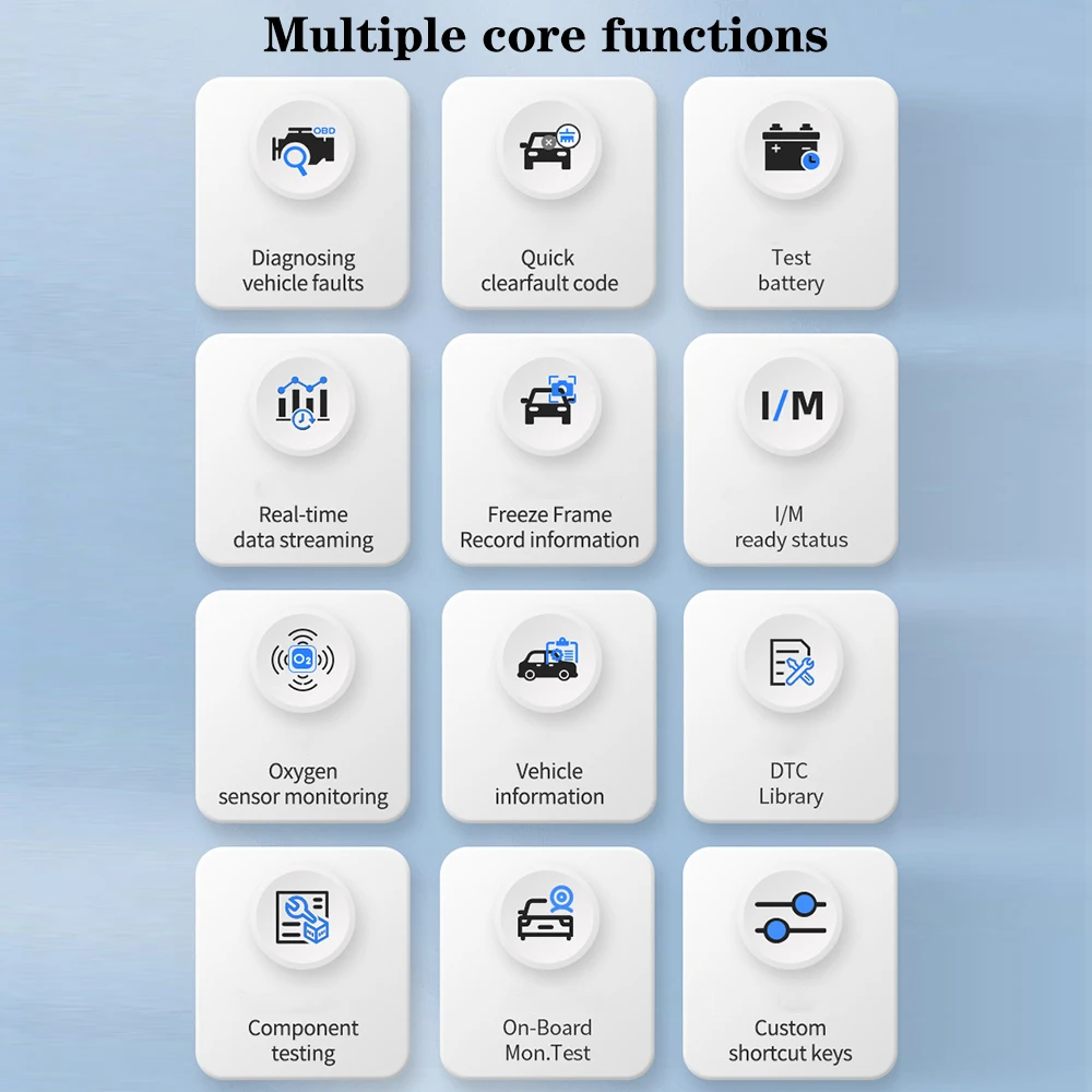 Ym519 Obd2 Считыватель Кодов Многоязычный Диагностический Инструмент Для