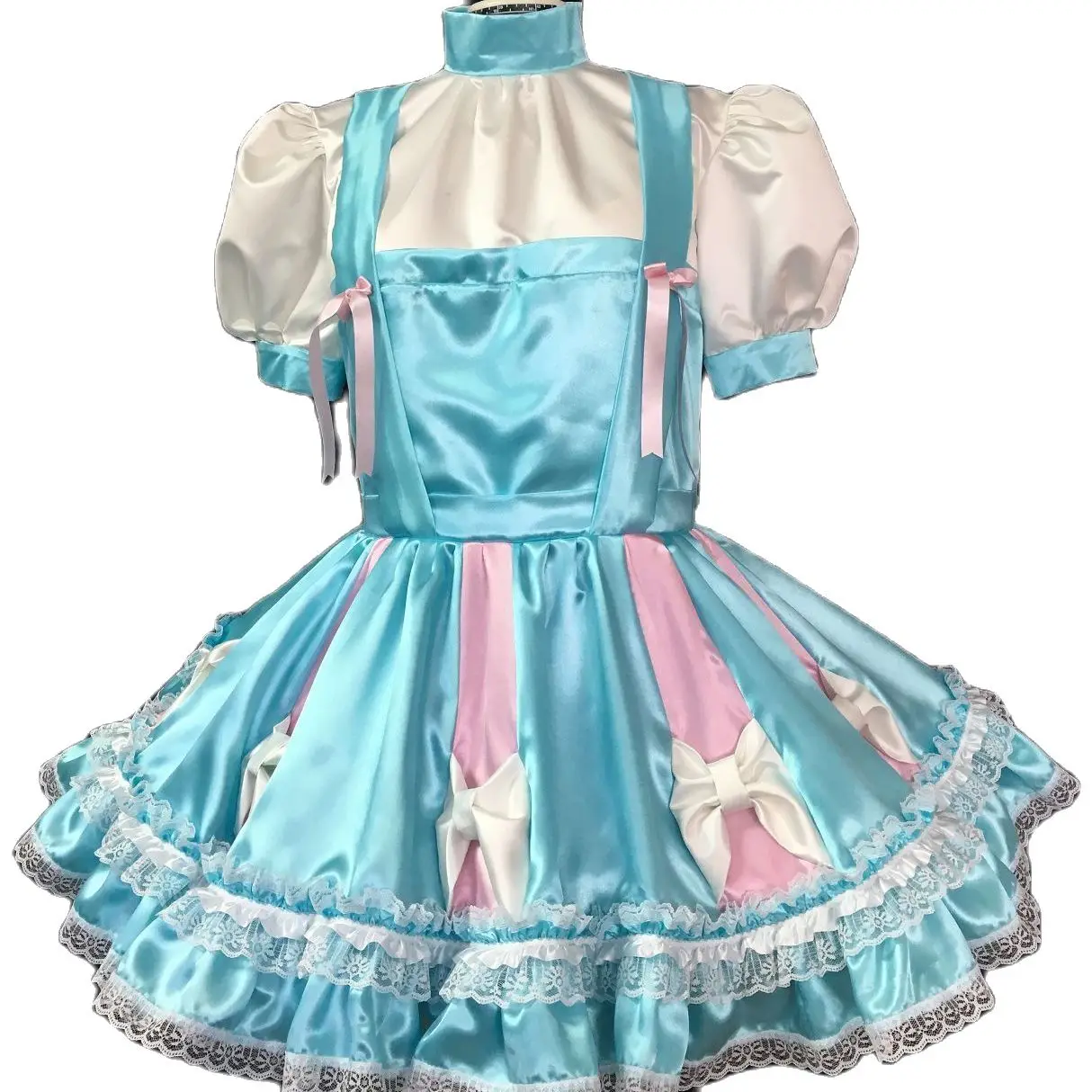 Кружевная юбка с высоким воротом и бантом для взрослых | Тематическая одежда