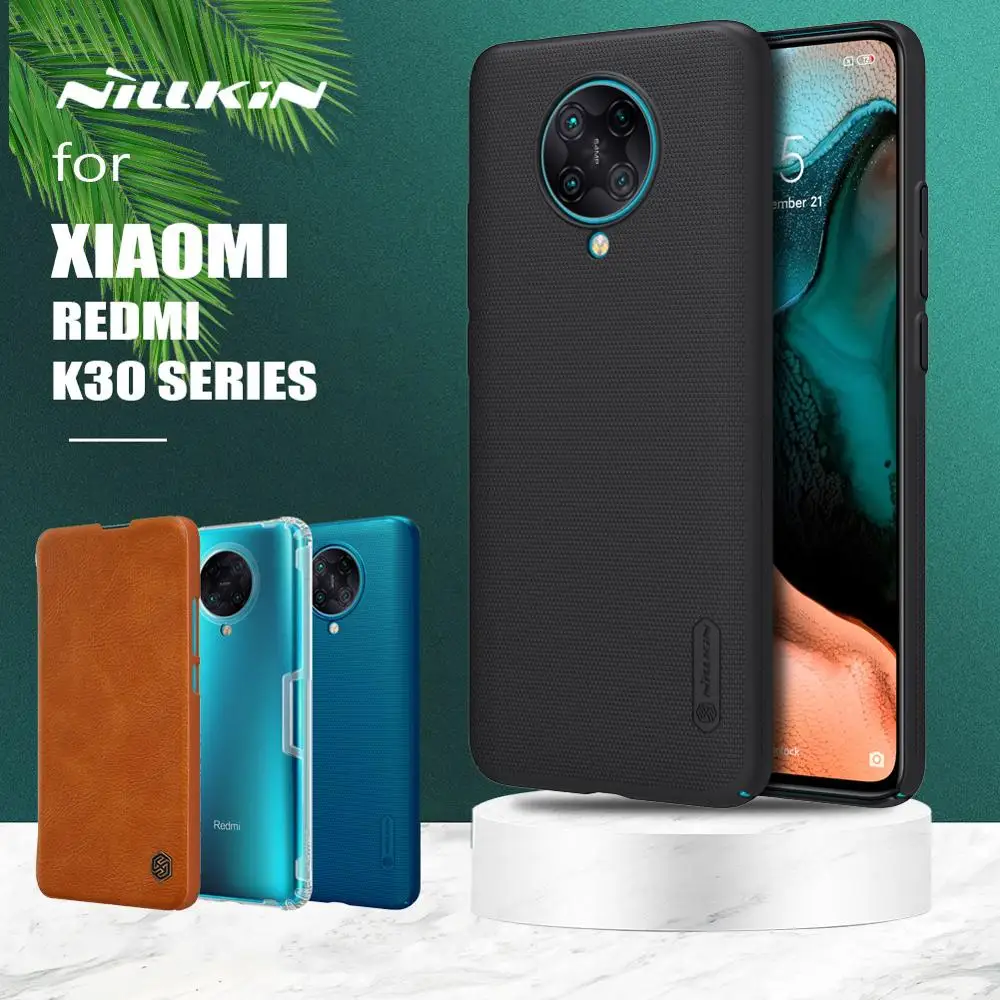 

for Xiaomi Mi Poco F2 Pro Case Nillkin Super Frosted Shield Slim Flip Leather Cover for Xiaomi Redmi K30 Pro TPU Silicone Case