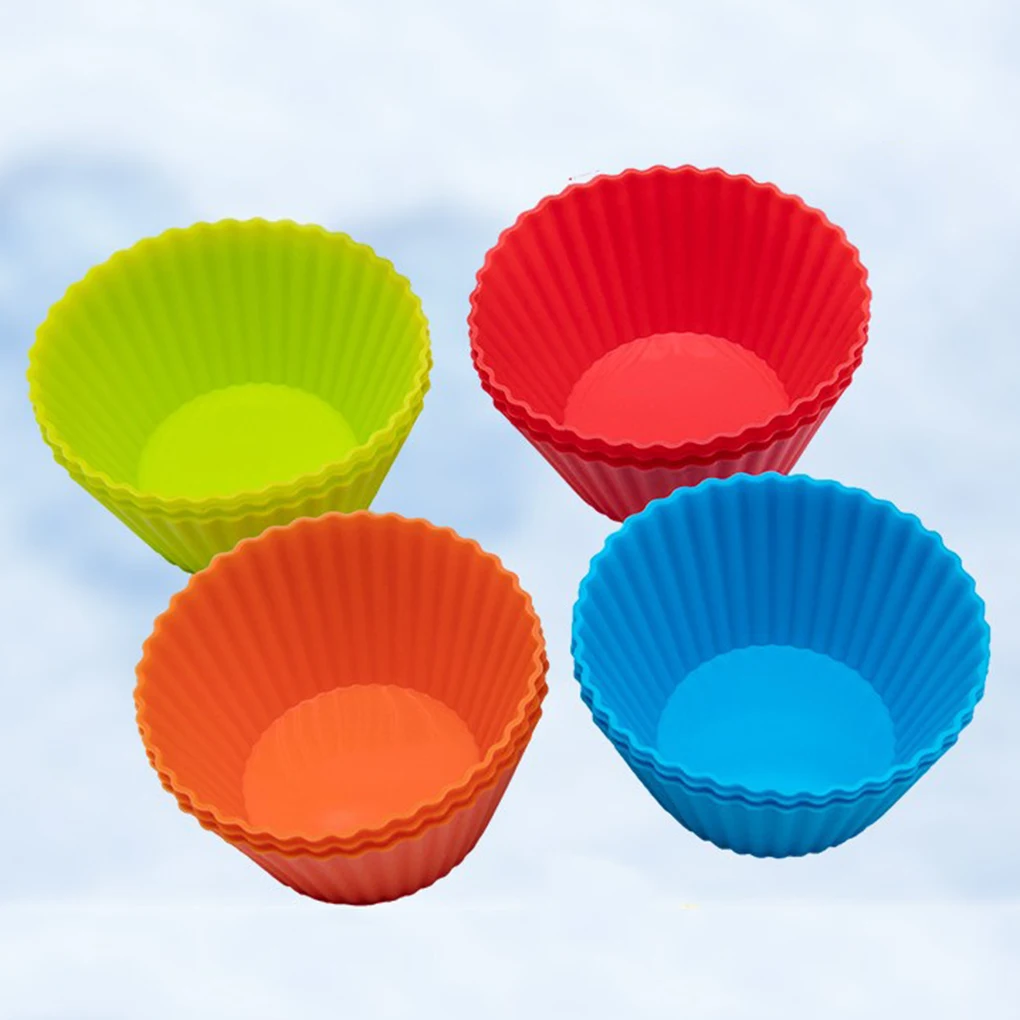 

12/18/24 pcs Muffin Silicone Baking Cupcake Molds Cupcake Liners Baking Molds Cake Decorating Tools Accessory