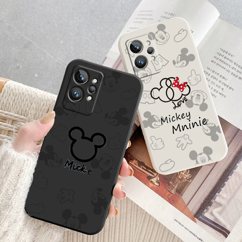 

Disney Mickey Minnie Comics Phone Case For OPPO Realme Q3S Q5i 50A 50i C21Y C11 GT Neo3 Neo2 9 9i 8 8i 7 Pro Plus Liquid Rope