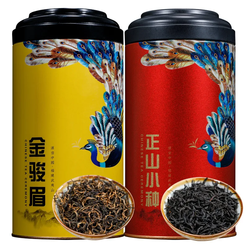 

Два вида черного чая Wuyi Mountain Alpine Jinjun Meizhengshan Souchong консервированные 200 г