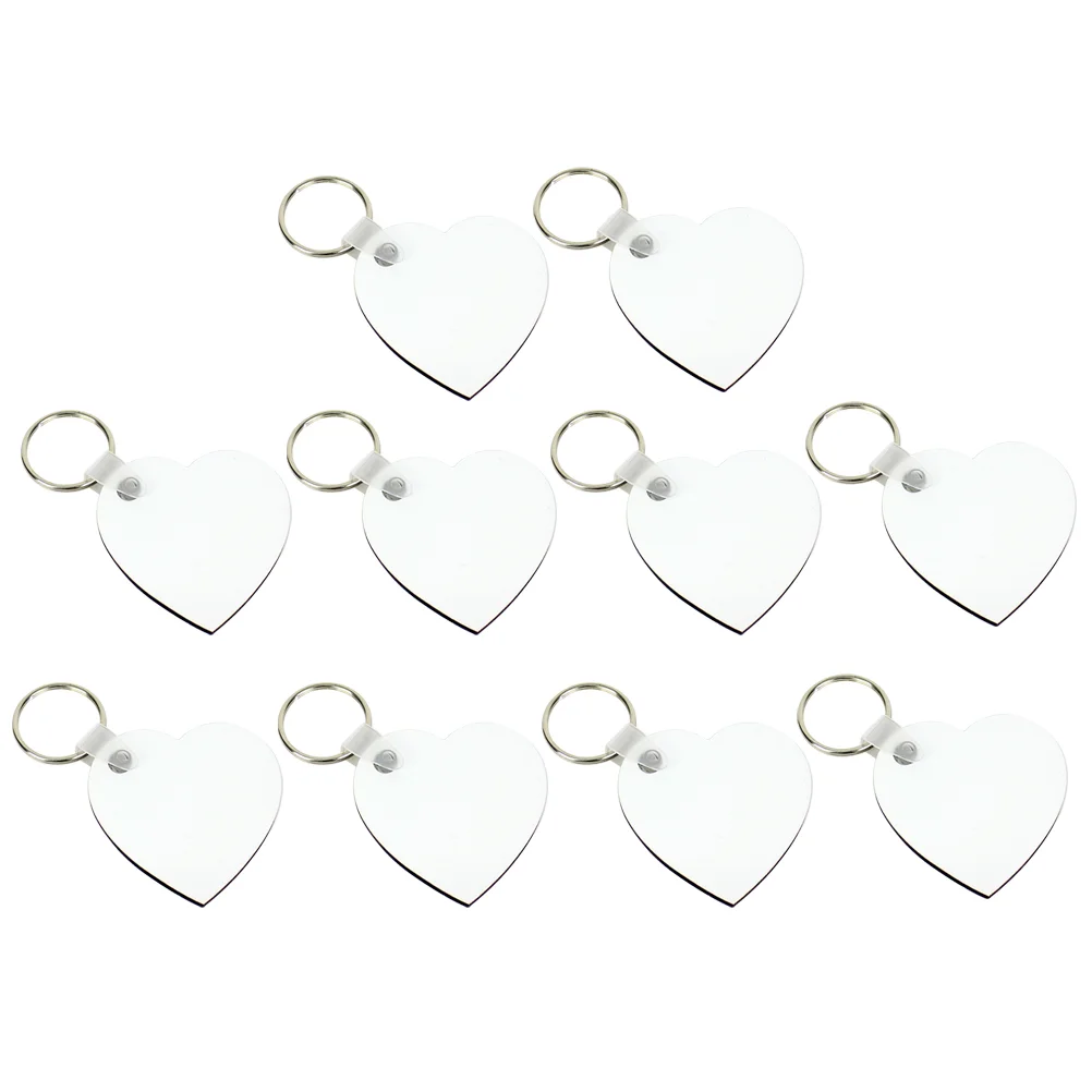 

10 Pcs Wallet Key Holder DIY Pendant Blank Board Photo Thermal Transfer Festival Bamboo