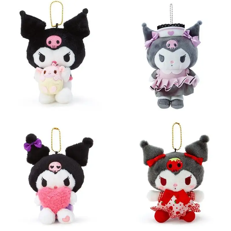 

Sanrios Kuromi симпатичная кавайная мультяшная плюшевая кукла для обнимания на День святого Валентина, подарок на день рождения