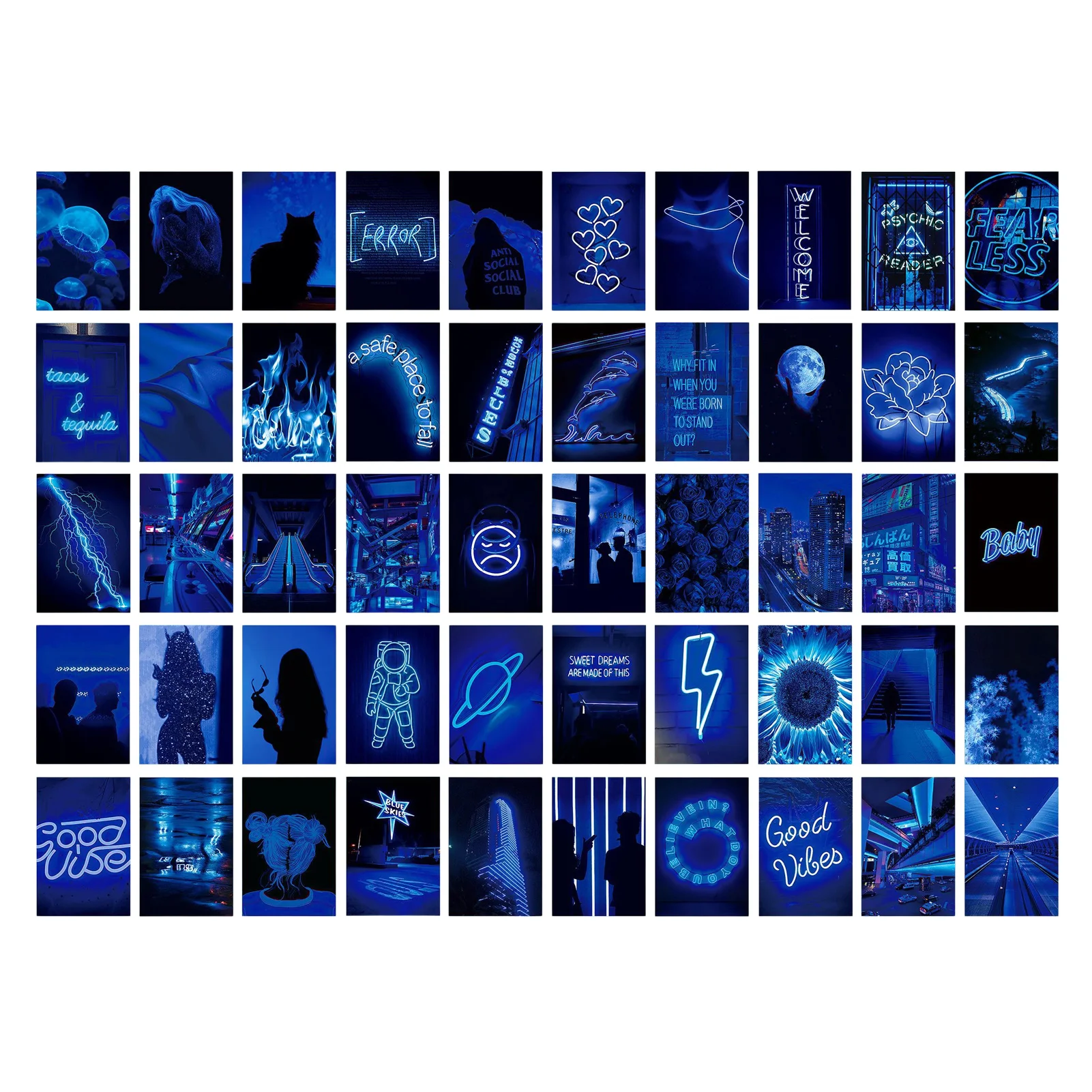

Vintage Wall Collage Kit 50pcs 50Pcs Aesthetic Pictures For Wall Decor Boho Wall Art Pictures For Dorm Photo Collection Bedroom
