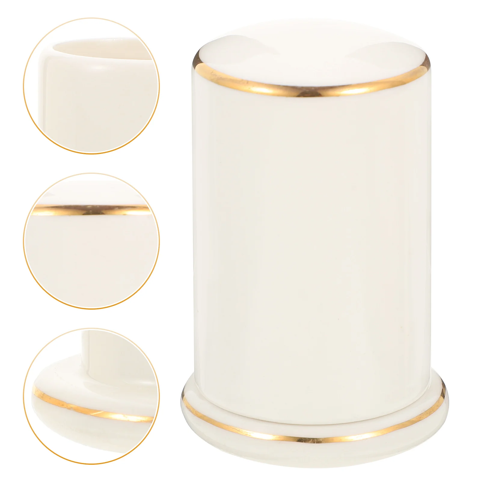 

Toothpick Holder Box Dispenser Cotton Swab Desktop Toothpicks Storagecontainer Reusable Tabletop Ceramic Bucket Tank Stick Jar