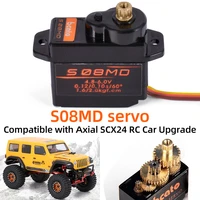 rc servo for rc car servo arm metal gear upgrade micro servo for axial scx24 124 rc car with mount 15t metal arm servo