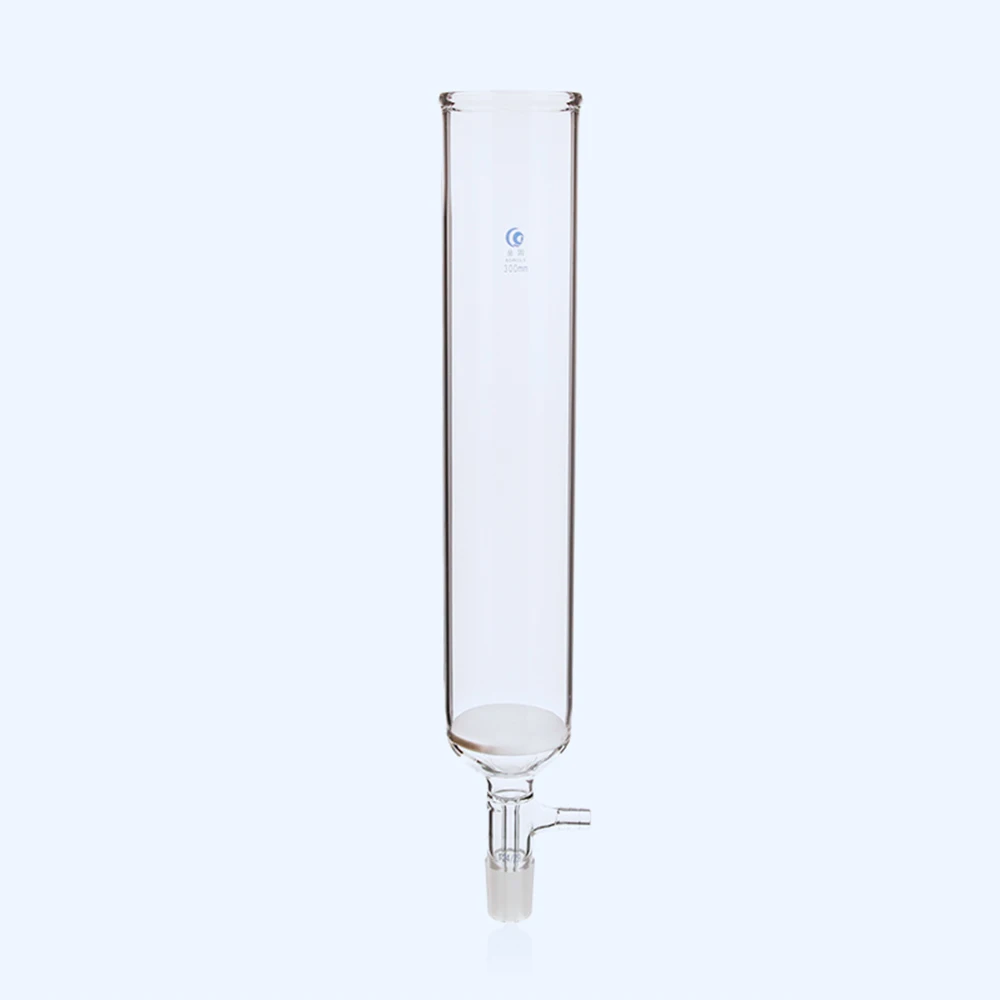 1pcs Lab glass chromatographic column with 19#/24# frosted connection，Suction filter chromatography column with sand plate