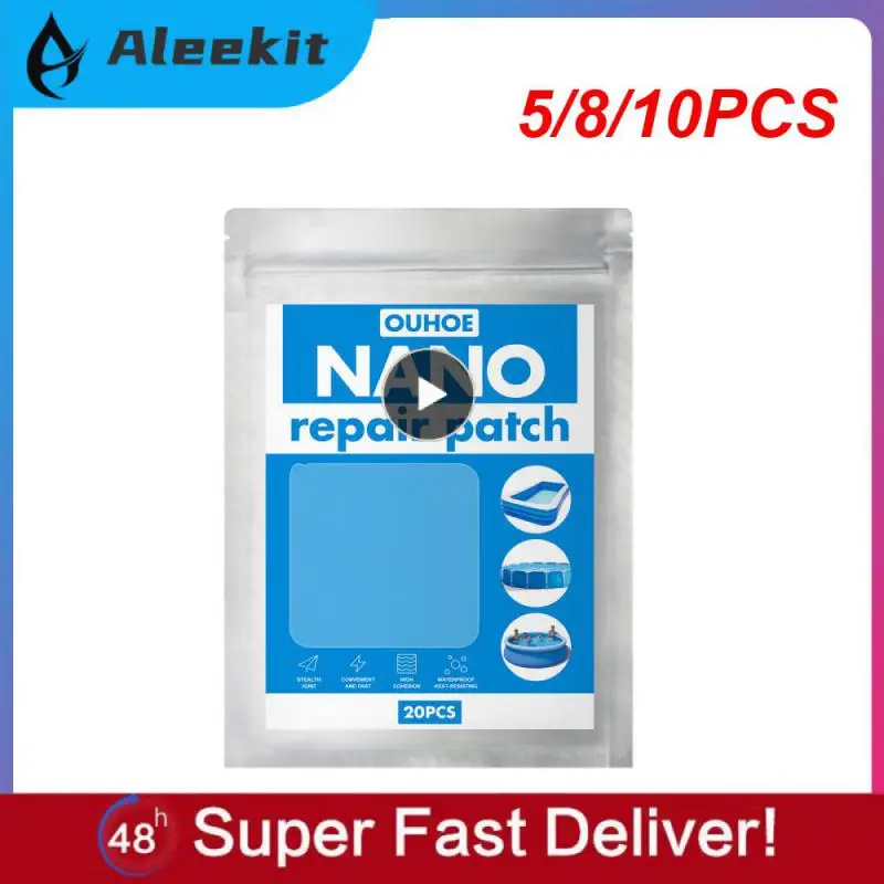 

5/8/10PCS 10/Nano Repair Patch Swimming Pool Water Pad Tent Waterproof Special Adhesive Outdoor Swimming Ring Repair Patch