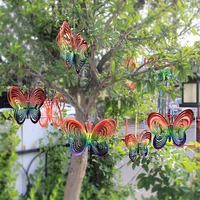 abs wind catcher butterfly wind spinner love rotating wind chime butterfly reflective scarer hanging ornament garden decorations