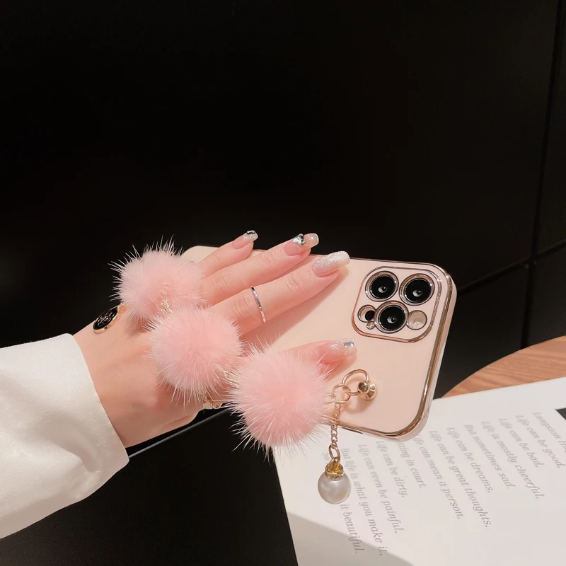 Роскошный мягкий силиконовый чехол с жемчужинами и бриллиантами для iphone 13 12 11 7 8