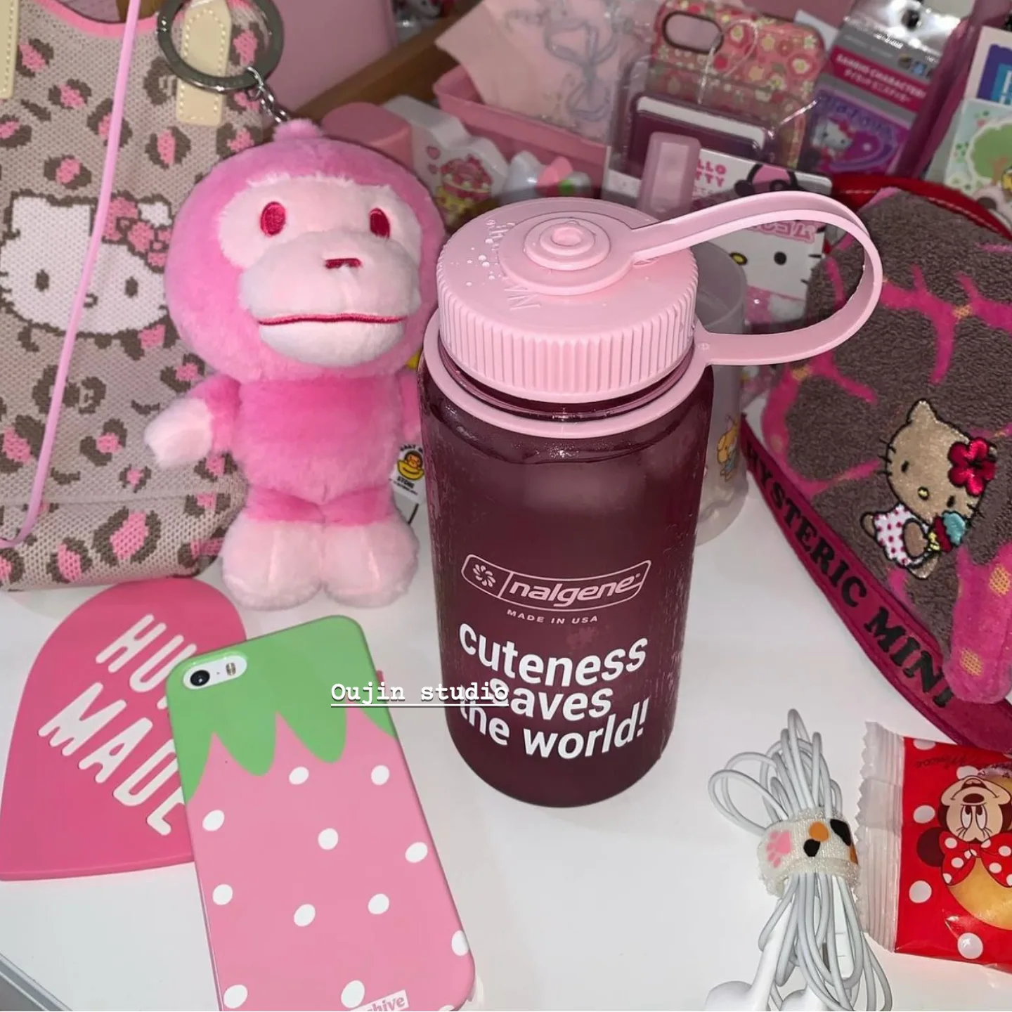 Южная Корея ins Strawberry Wave Point Girl's Heart Applicable iphone16pro/5p/14promax/12/13 Filin Phone Shell Hard