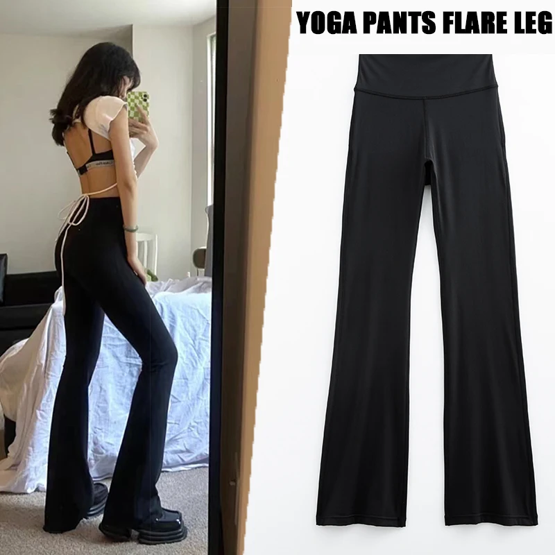 NWT pantaloni da Yoga da donna Flare Leg Sports Leggings a vita alta pantaloni da Fitness elasticizzati pantaloni Casual abbigliamento da allenamento in palestra