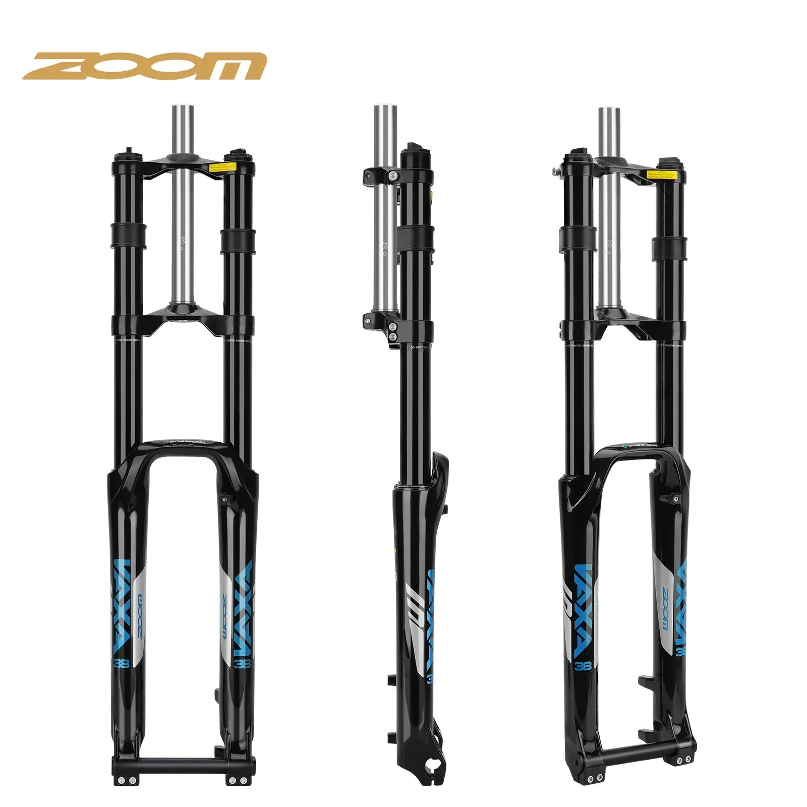 ZOOM Mountain Bicycle Double Shoulder Front Fork XC AM DH 26/27.5/29 Inch Downhill Inverted Fork Shock Absorber Oil Spring Fork