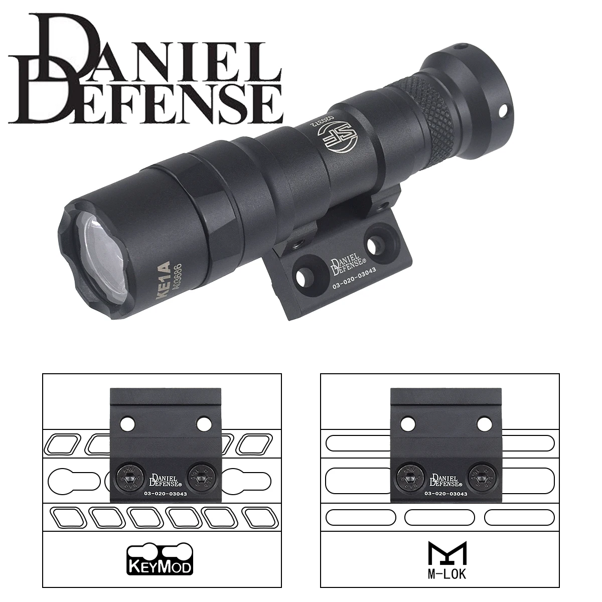 Фото Боковое крепление Scout Light DANIEL DEFENSE Keymod M-LOK Rail для SureFire M300 M600, базовое крепление для фонарика, аксессуары для охоты №4