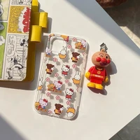 hello kitty phone cases for iphone 13 12 11 pro max mini xr xs max 8 x 7 se 2022 cute cartoon characters transparent cover