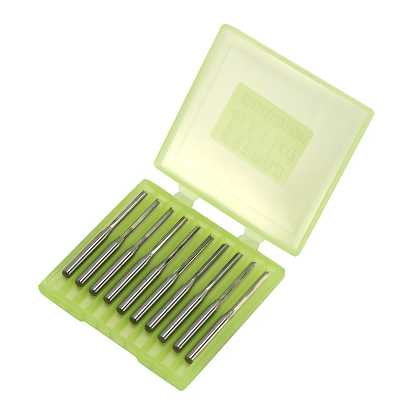 

10 шт., концевые фрезы с двумя зубьями, x 2x17 мм