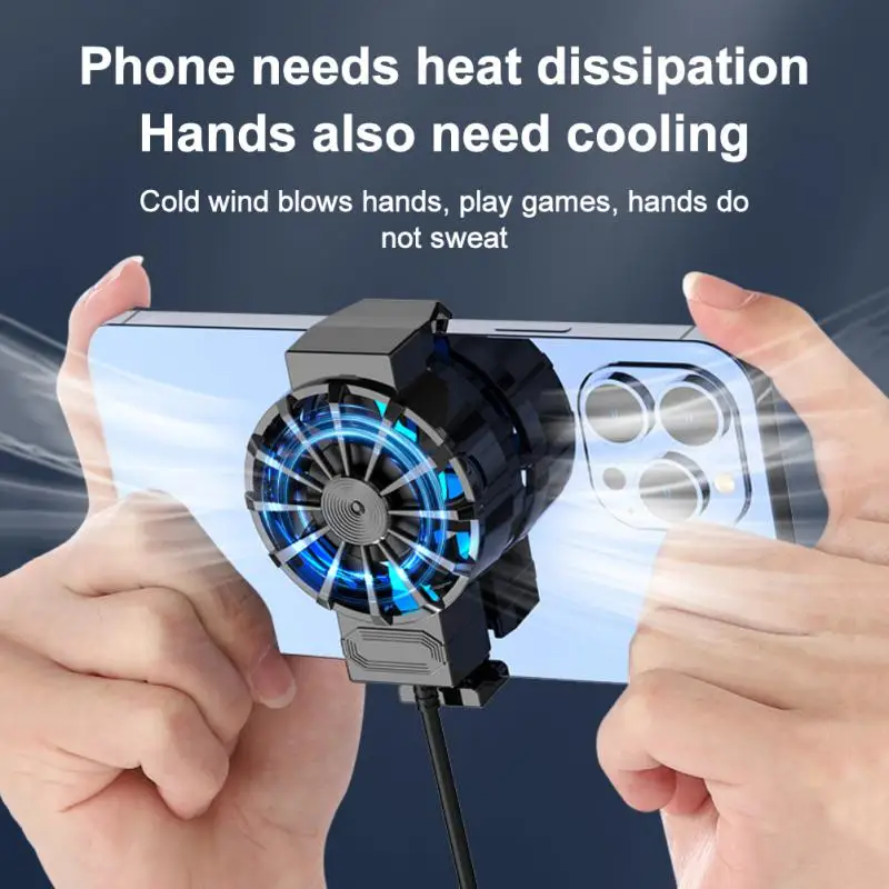 

Portable For 4-6.7 Inch Mobile Phones Cooling Fans Universal Mobile Phone Radiator For xiaomi huawei Iphone 13 For Pubg Gaming