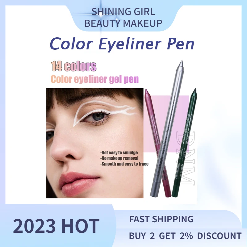 Цветная жидкая подводка для глаз DNM, Водостойкая Подводка для глаз, карандаш, стойкая жидкая подводка для глаз, ручка, быстросохнущая, не Цветущая косметика, инструмент