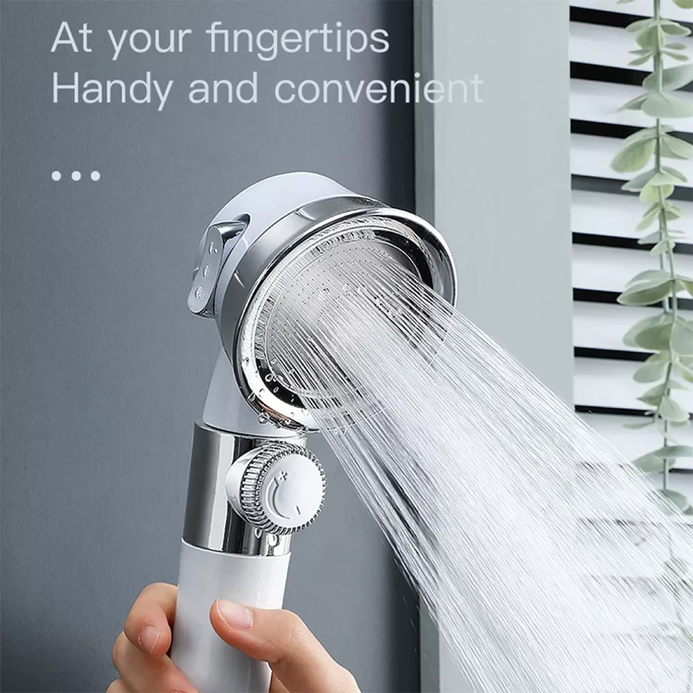 

NEW IN 3 Modes Pressurized Shower Head Adjustable Handheld High Pressure Powerful Water Saving Shower Head Bath Accessories