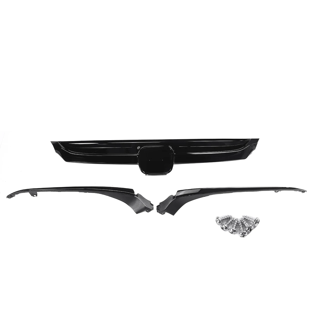 Новый черный/карбоновый передний бампер для автомобиля решетка крышка гриля