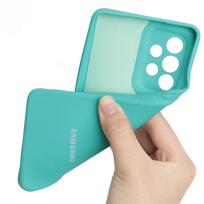 Оригинальный Мягкий противоударный чехол из жидкого силикона для Samsung Galaxy A53 A73